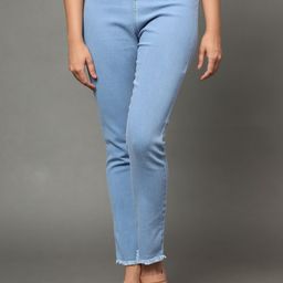 AngelFab Women Blue Mid-Rise Regular-Fit Denim Cotton Jeggings-picture-33