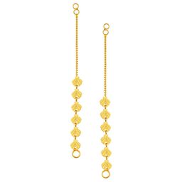 Vighnaharta Gold-Plated Floral Ear Cuff Earrings-55