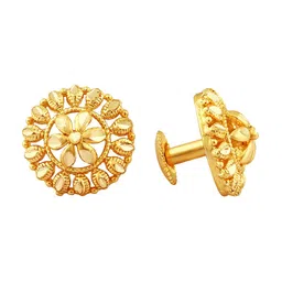 Vighnaharta Gold-Plated Floral Studs Earrings-image-93