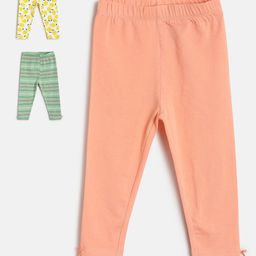 MINI KLUB Girls Pack Of 3 Printed Ankle-Length Leggings-94