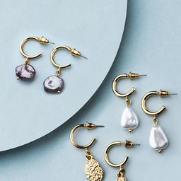 Accessorize Gold-Toned Classic Drop Earrings-10