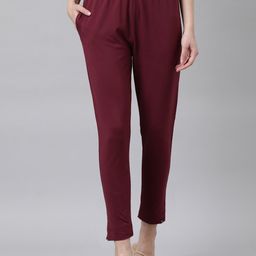 TWIN BIRDS Women Regular Fit Sleek Ethnic Knitted Kurti Pant with Functional Pocket-image-79