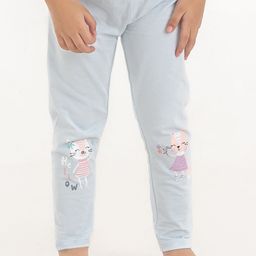 haus & kinder Girls Printed Pure Cotton Ankle Length Leggings-image-12