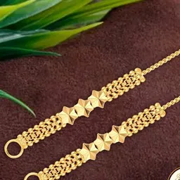 Vighnaharta Set Of 2 Gold-Plated Classic Ear Chains-35
