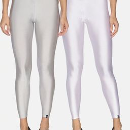 TWIN BIRDS Pack Of 2 Shimmer Tailored-Fit Ankle-Length Leggings-image-31