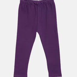 Kryptic Girls Purple Solid Cotton Ankle Length Leggings-image-68