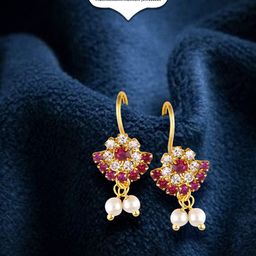 Vighnaharta Gold-Plated Teardrop Shaped Ear Cuff-53