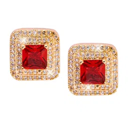 Shining Jewel - By Shivansh Rose Gold Plated Contemporary Stud  Earrings-26