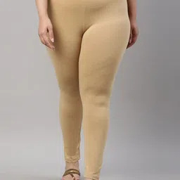 Go Colors Plus Size Slim Fit Ankle Length Leggings-19
