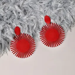 SOHI Silver Plated Drop Earrings-56