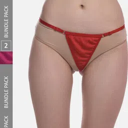 StyFun Women Pack Of 2 Anti-Microbial Thong Briefs-picture-14