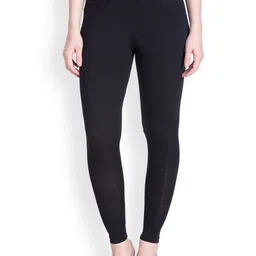 LYRA Women Black Solid Ankle Length Leggings-49