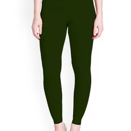 LYRA Women Green Solid Ankle Length Leggings-image-34