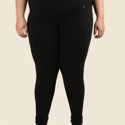 TWIN BIRDS Plus Size Women Super Stretch Cotton Churidar Length Leggings-image-35