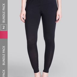 LYRA Pack Of 2 Ankle-Length Leggings-image-96
