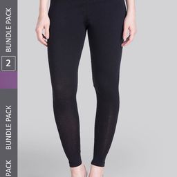 LYRA Pack Of 2 Ankle-Length Leggings-image-19