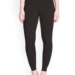 LYRA Women Charcoal Solid Ankle-Length Leggings-22