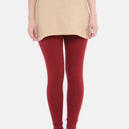 Dollar Missy Women Maroon Solid Ankle-Length Leggings-image-36