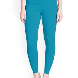 LYRA Women Blue Solid Ankle Length Leggings-image-78
