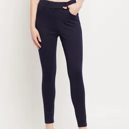 Clora Creation Women Navy Blue Solid Jeggings-picture-43