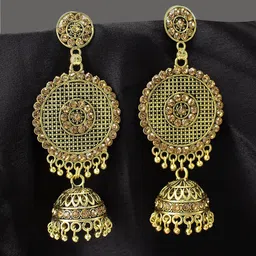 PRIVIU Gold-Plated Dome Shaped Jhumkas-image-96