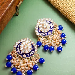 aadita Gold-Plated Crescent Shaped Chandbalis-27
