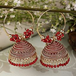 Keviv Gold-Plated Contemporary Jhumkas-image-73