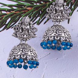 GRIIHAM Silver-Plated Stainless Steel Contemporary Jhumkas-image-14