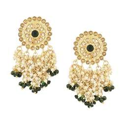 I Jewels Gold-Plated Contemporary Jhumkas Earrings-picture-10
