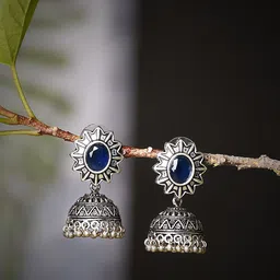 Bamboo Tree Jewels Contemporary Jhumkas Earrings-41
