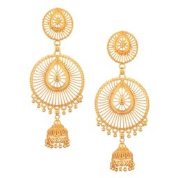 Efulgenz Gold-Plated Classic Chandbalis Earrings-5