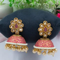 PRIVIU Gold-Plated Classic Jhumkas Earrings-40