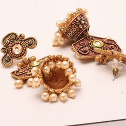 Young & Forever Brass-Plated Dome Shaped Jhumkas-30