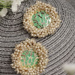 Shining Diva Gold-Plated Classic Studs Earrings-2