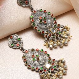 Jazz and Sizzle Silver-Plated Contemporary Chandbalis Earrings-38