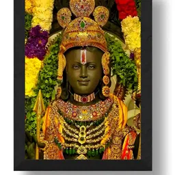 SAF Black & Yellow Religious Ram Lalla Ayodhya Wall Paintings-42