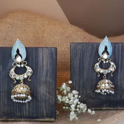 I Jewels Dome Shaped Jhumkas Earrings-46