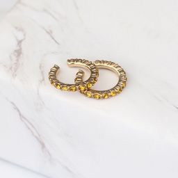 Bellofox Gold Plated Contemporary Half Hoop Earrings-image-70