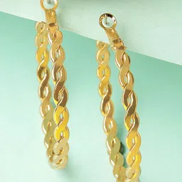 Bohey by KARATCART Gold-Plated Hoop Earrings-66