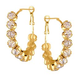 Vighnaharta Gold-Plated Circular Hoop Earrings-18