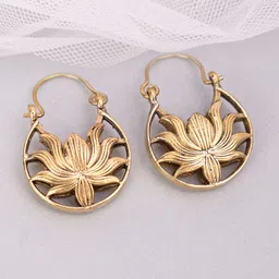 Studio One Love Floral Hoop Earrings-50
