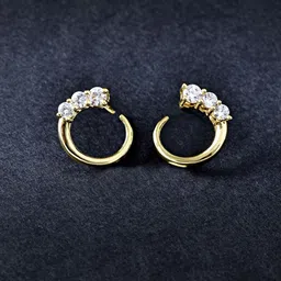 MINUTIAE Gold-Toned Circular Hoop Earrings-1