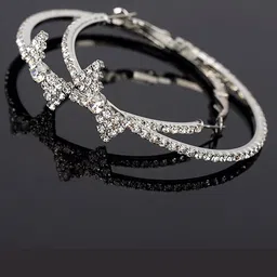 AVANT-GARDE PARIS Silver-Toned Circular Hoop Earrings-58