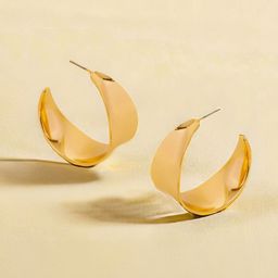 Accessorize Crescent Shaped Hoop Earrings-picture-23