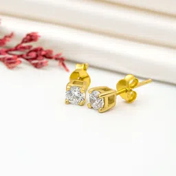 SILBERRY Gold Plated Stud Earrings-53