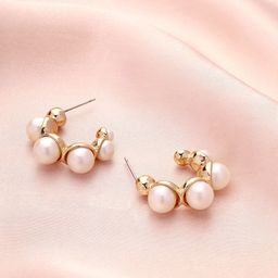 Priyaasi Gold Plated Contemporary Hoop Earrings-16