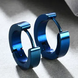 VIEN Men Contemporary Hoop Earrings-55