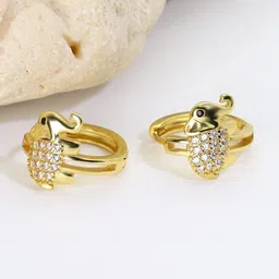 MYKI Gold-Plated Contemporary Hoop Earrings-8