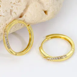 MYKI Gold-Plated Contemporary Hoop Earrings-45