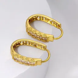 MYKI Gold-Plated Contemporary Hoop Earrings-image-23